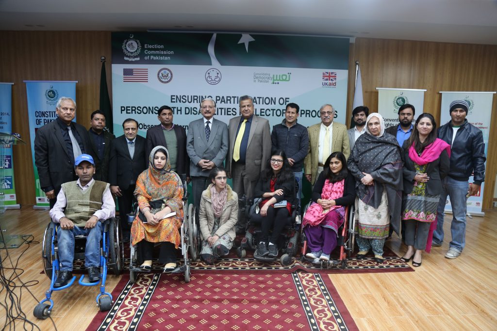 Group Picture of International Day of Persons with Disabilities in Collaboration with Election Commission of Pakistan on Electoral Process Workshop 2017