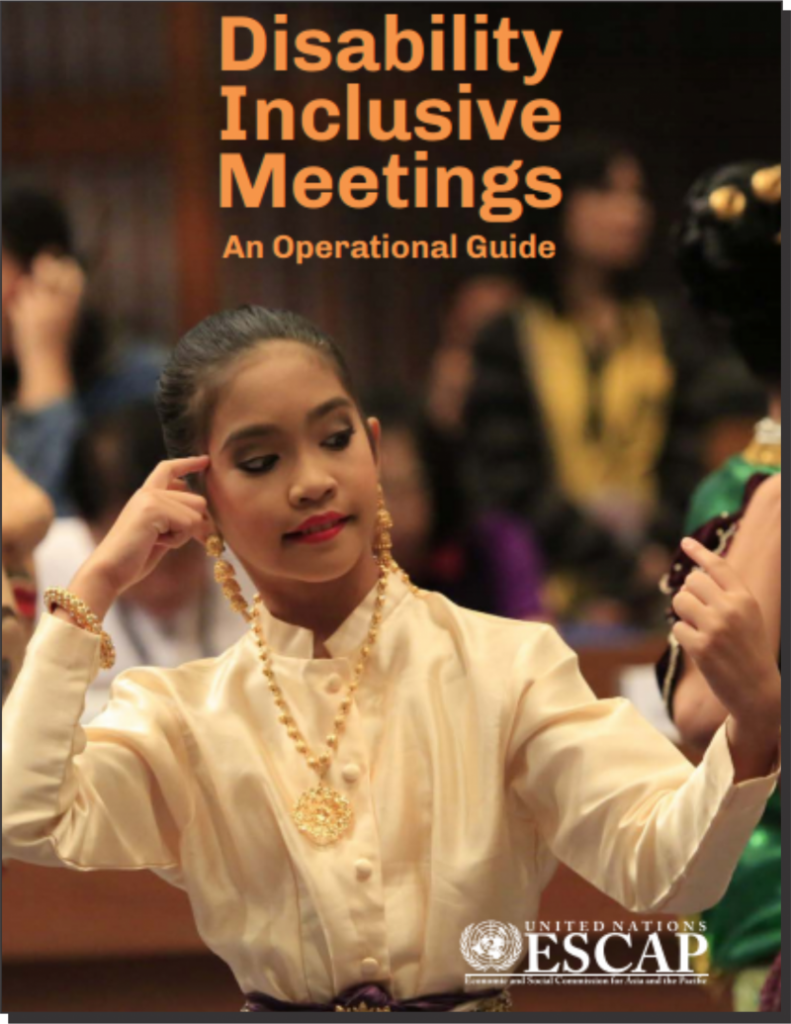 Title Page of Disability Inclusive Meeting An Operational Guide