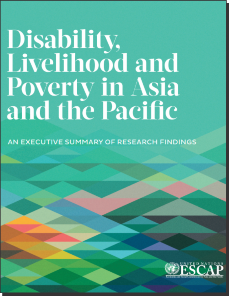 Title Page of Disability Livelihood and Poverty in Asia Pacific