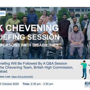 Chevening Scholarship Programme 2021/2022 – Briefing Session for Persons with Disabilities