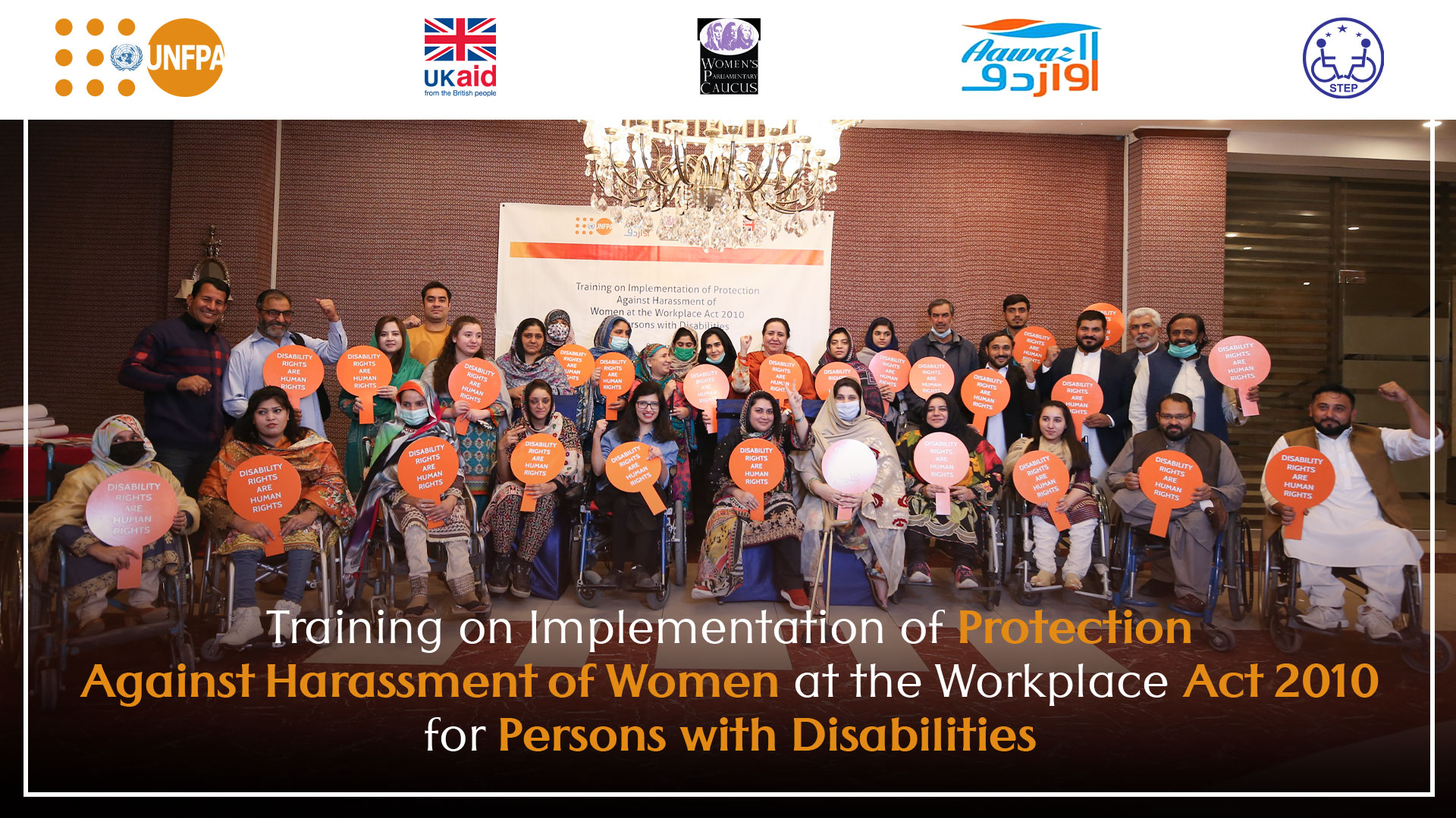 Group Picture of Training on Implementation of Protection Against Harassment of Women at the Workplace Act 2010 for Persons with Disabilities