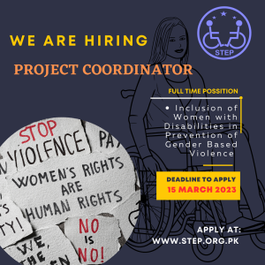 Project Coordinator – Inclusion of Women with Disabilities in Prevention of Gender Based Violence