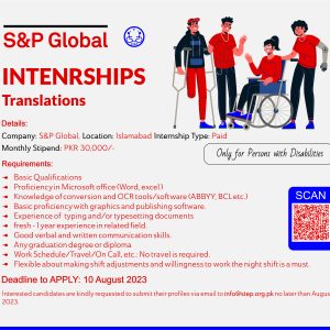 Internship Opportunity in our Translations Department – S&P Global