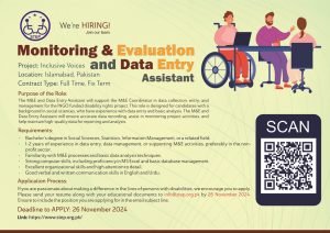 Flyer Monitoring & Evaluation and Data Entry Assistant for more detail please visit https://www.step.org.pk/position-monitoring-and-evaluation-me-and-data-entry-assistant/