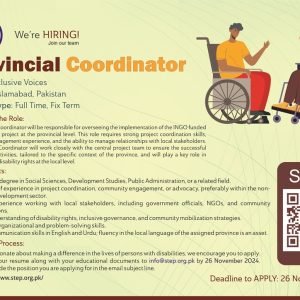 Position: Provincial Coordinator