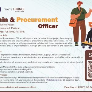 Position: Admin and Procurement Officer