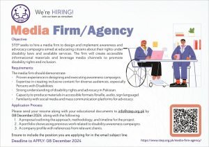 Flyer: Media Firm/Agency STEP Hiring 2024 for more detail please visit https://www.step.org.pk/media-firm-agency/